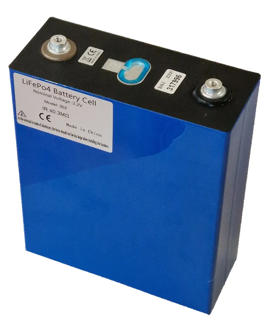 A large prismatic lithium cell: Qilin packs line up cells of this can-like shape directly, with cooling plates between them and no modules