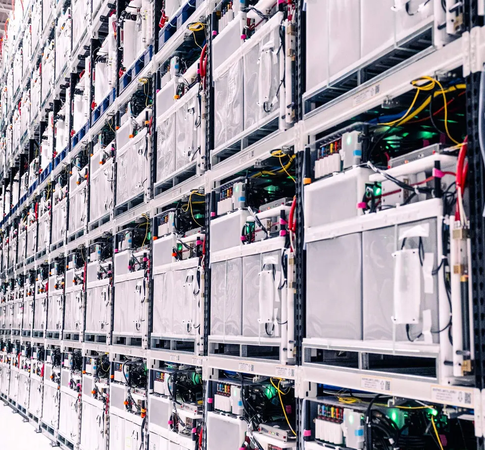 Polaris's capacitor racks: they dump energy into the magnets for each pulse and take it back afterwards