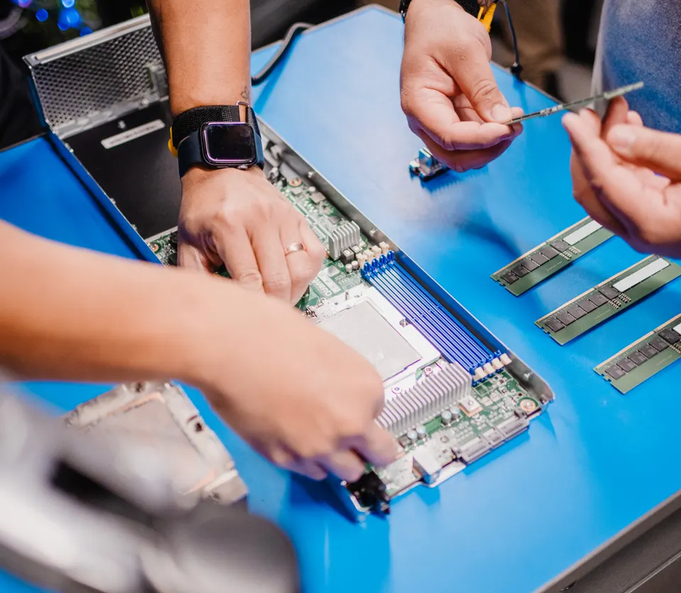Fitting memory beside a processor on a Meta server board: Muse models run on Meta's in-house fleet of servers like this