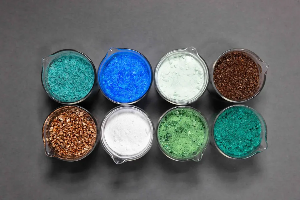 Metals and salts Redwood recovers from old batteries, such as copper, nickel and cobalt compounds and lithium, ready to make new cells