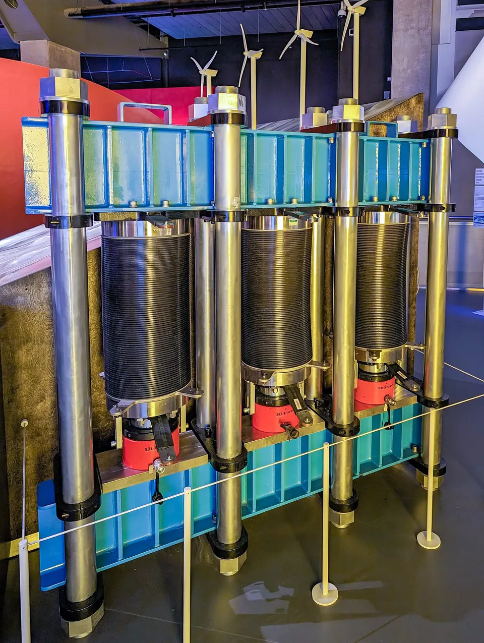 A water electrolyser at London's Science Museum: Sublime's cells likewise use electricity to split water, making acid at one side and base at the other