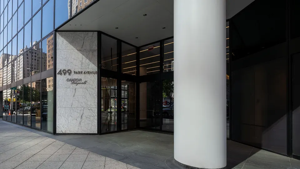 Cantor Fitzgerald's New York office at 499 Park Avenue: Cantor is custodian of USAT's cash and Treasury reserves